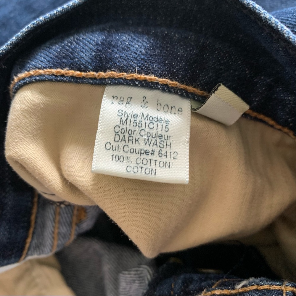 Rag & Bone RB 15X Slim Straight Jeans 36 - Picture 11 of 12